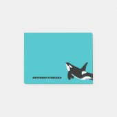 Post-it® Orcas Tueur Baleines Turquoise Bleu Personnalisé (Devant)