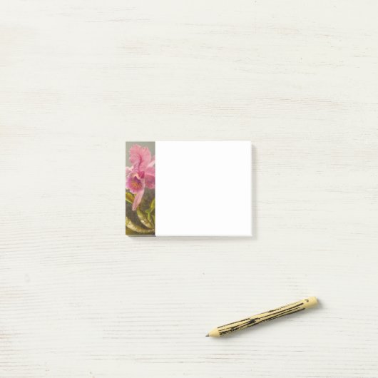 Post-it® Orchidée avec deux colibris Heade (Sur un bureau)