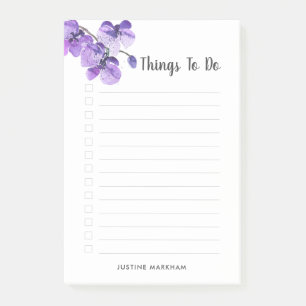 Post-it® Orchidée violette Personnalisée Liste de tâches
