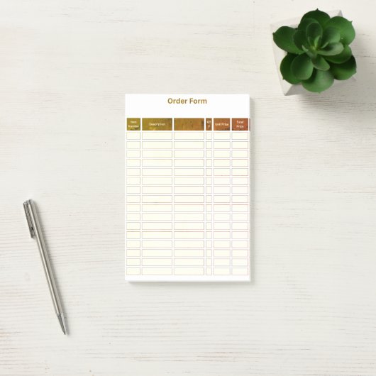 Post-it® order form post it note (Bureau)