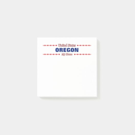 Post-it® OREGON - Ma patrie - États-Unis;Coeurs (Devant)