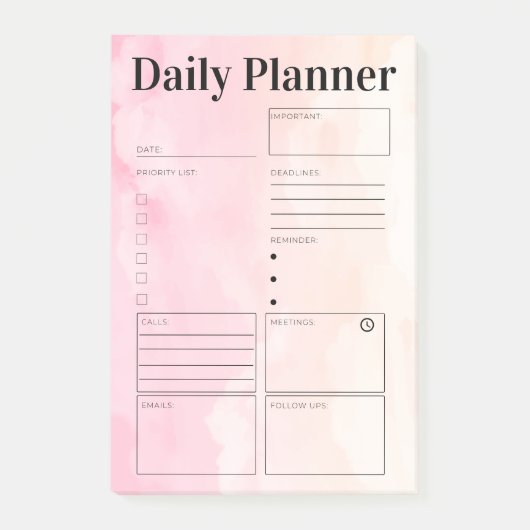 Post-it® Organisateur De Planificateur Quotidien À Faire Li (Devant)