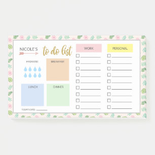 Post-it® Organisateur quotidien floral - Hydrate - Liste à