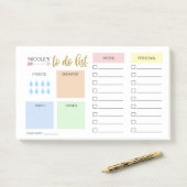 Post-it® Organisateur quotidien simple Pastel (Sur un bureau)
