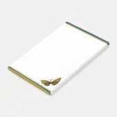 Post-it® Ornate Gold & Turquoise Butterfly 4"x6" (Incliné)