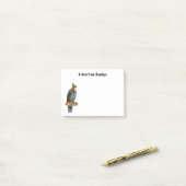 Post-it® Ornate hawk eagle bird cartoon illustration (Sur un bureau)