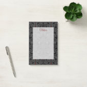 Post-it® Ornement Goth Grey avec crâne (Bureau)