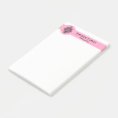 Post-it® Ornement Mandala noir et rose (Incliné)