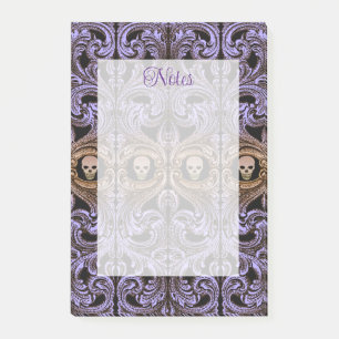 Post-it® Ornement Violet Gothique Avec Crâne