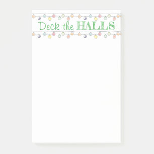 Post-it® Ornements d'aquarelle de Noël Deck the Halls