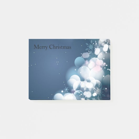 Post-it® ornements de Noël sur un fond bleu (Devant)