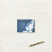 Post-it® ornements de Noël sur un fond bleu (Sur un bureau)