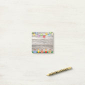 Post-it® Ornements rustiques de Noël sur bois de campagne (Sur un bureau)