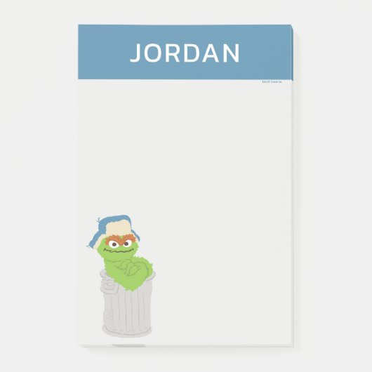 Post-it® Oscar the Grouch Trash Can Lean | Ajouter Votre No (Devant)