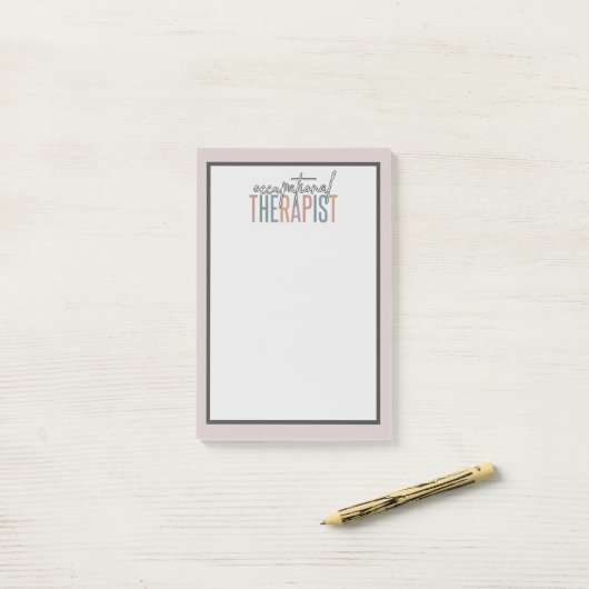 Post-it® OT ergothérapeute multicolore (Sur un bureau)