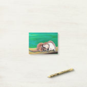Post-it® Otter Best Friends Peinture (Sur un bureau)