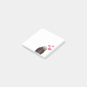 Post-it® Otter mignonne avec Coeurs d'Amour Rose (Incliné)