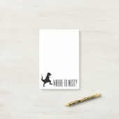 Post-it® Où à après ? Bloc - notes de monstre de dinosaure (Sur un bureau)