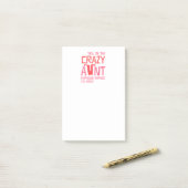 Post-it® Oui, je suis la tante folle (Sur un bureau)