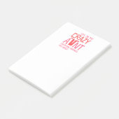 Post-it® Oui, je suis la tante folle (Incliné)