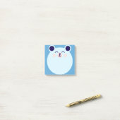 Post-it® ours bleu kawaii (Sur un bureau)