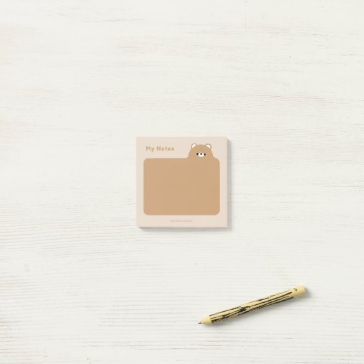 Post-it® Ours Brown (Sur un bureau)