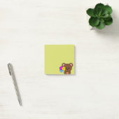 Post-it® Ours Brun Avec Un Bouquet De Fleurs (Bureau)