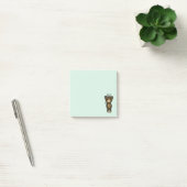 Post-it® Ours brun mignon tenant une fleur jaune (Bureau)