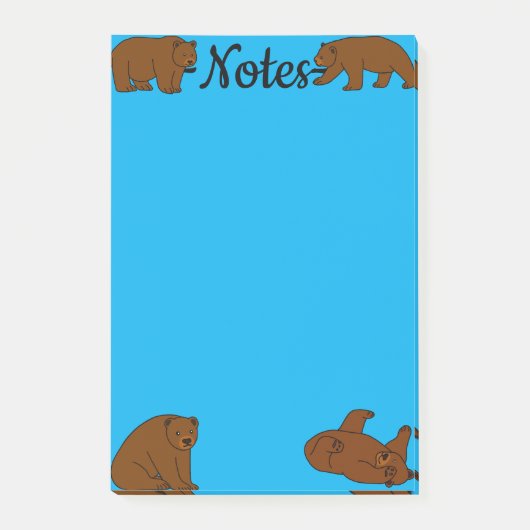 Post-it® Ours Bruns (Devant)