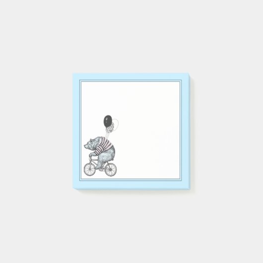 Post-it® Ours de bicyclette de ballon (Devant)