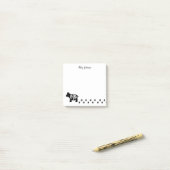 Post-it® Ours de maman noir et blanc Personnalisé (Sur un bureau)