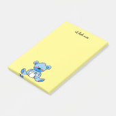 Post-it® ours de nounours bleu mignon (Incliné)