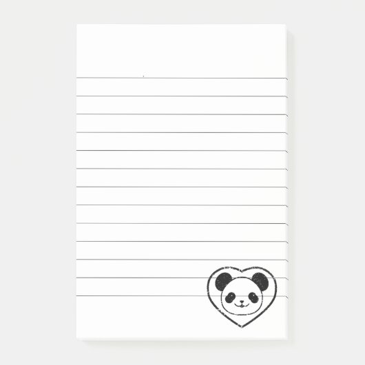 Post-it® Ours De Panda En Caoutchouc Et Bordée Carrosserie (Devant)