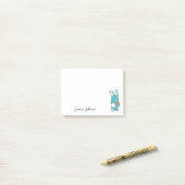 Post-it® Ours drôle personnalisé avec bloc-notes (Sur un bureau)