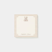 Post-it® Ours en peluche Brun Rayures et Nom de l'enfant S (Devant)