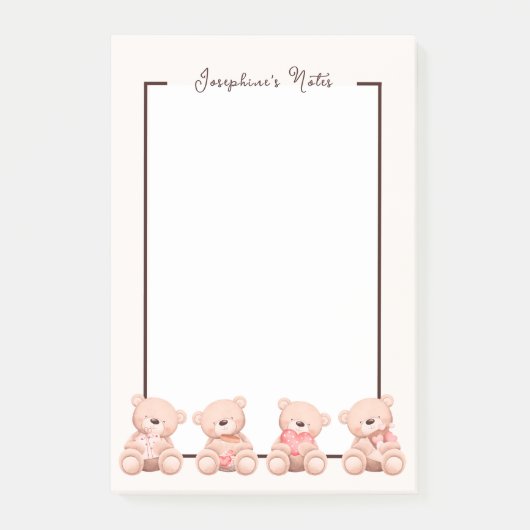 Post-it® Ours en peluche mignon (Devant)