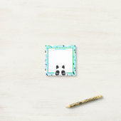 Post-it® Ours en peluche Panda Bleu Peekaboo (Sur un bureau)