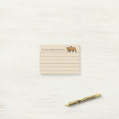 Post-it® Ours grizzli rustique (Sur un bureau)