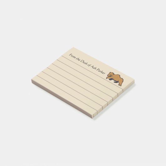 Post-it® Ours grizzli rustique (Incliné)