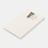 Post-it® Ours mignon, Fleur Jaune & Fer Florale Personnalis (Incliné)