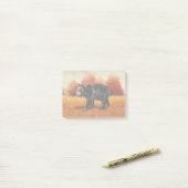 Post-it® Ours noir en forêt d'automne (Sur un bureau)