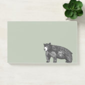 Post-it® Ours noir rustique vert forestier (Bureau)