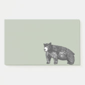 Post-it® Ours noir rustique vert forestier (Devant)