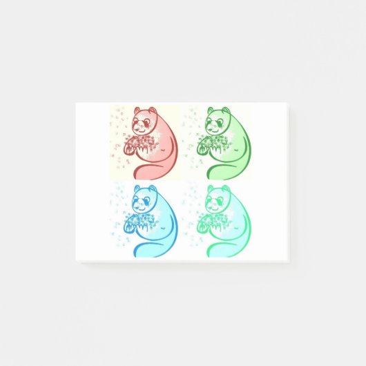 Post-it® Ours Panda Art Pop Joueur (Devant)