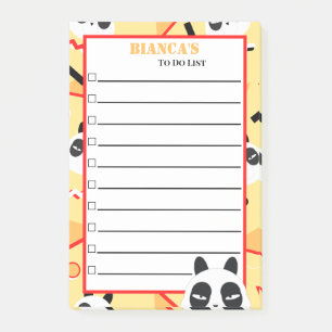 Post-it® Ours Panda Jaune Peekaboo