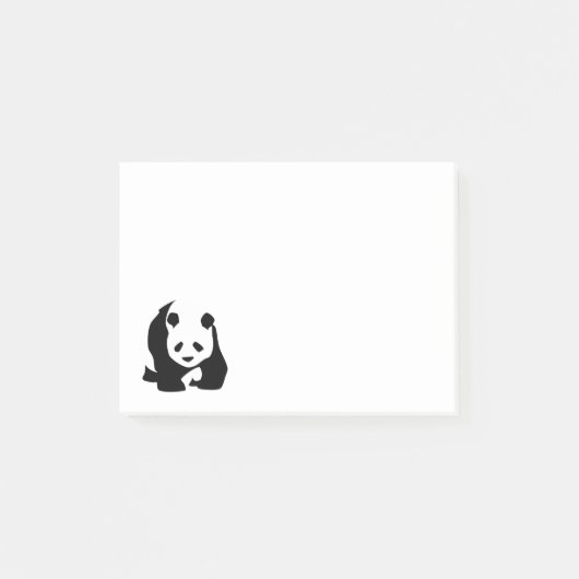 Post-it® Ours panda noir et blanc mignon (Devant)