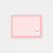 Post-it® Ours polaire mignon sur rose clair (Devant)