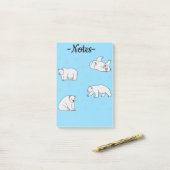 Post-it® Ours polaires (Sur un bureau)