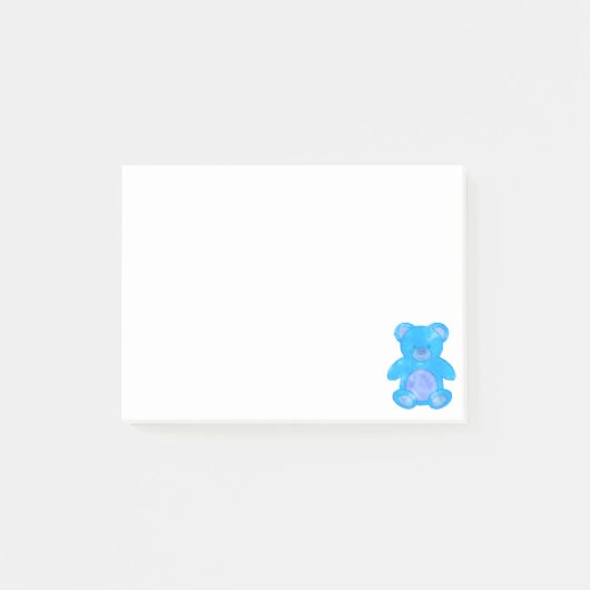 Post-it® Ourson bleu mignon personnalisé (Devant)
