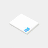 Post-it® Ourson bleu mignon personnalisé (Incliné)